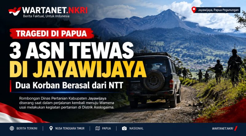 Tiga ASN Dinas Pertanian Jayawijaya yang menjadi korban penyerangan kelompok bersenjata