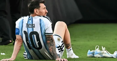 Lionel Messi bersama Timnas Argentina dalam pertandingan sepak bola