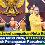Wagub Johni sampaikan Nota Keuangan Perubahan APBD 2026, BTT Naik 725 Persen untuk Penanganan Pascabencana Wagub Johni sampaikan Nota Keuangan Perubahan APBD 2026, BTT Naik 725 Persen untuk Penanganan Pascabencana