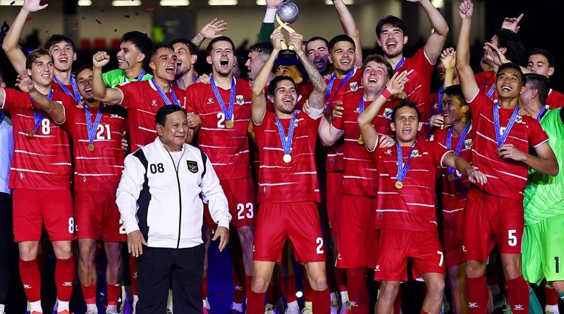 Timnas Indonesia merayakan juara FIFA ASEAN Cup 2026